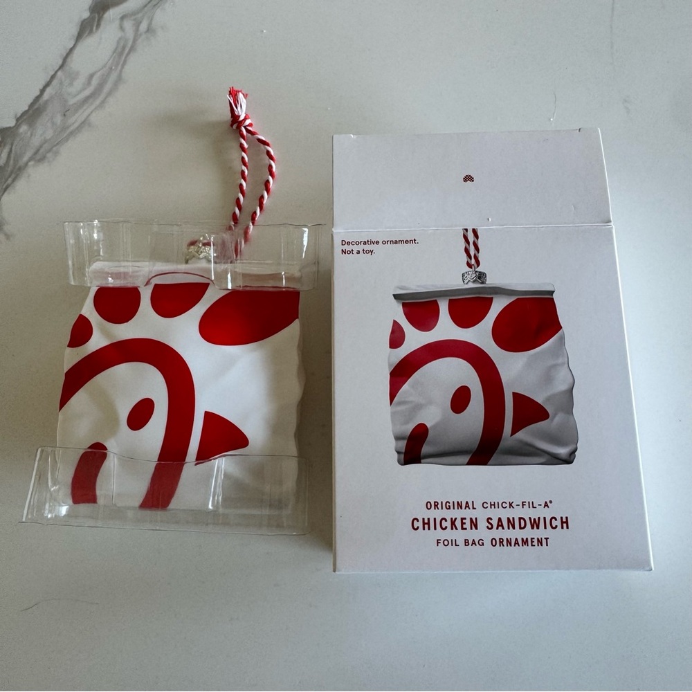 Chick-fil-A Original Chicken Sandwich Foil Bag Ornament 2025‎